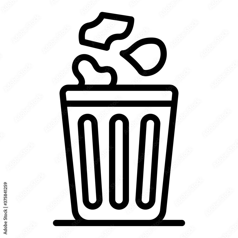 Poster recycle bin icon. outline recycle bin vector icon for web design isolated on white background