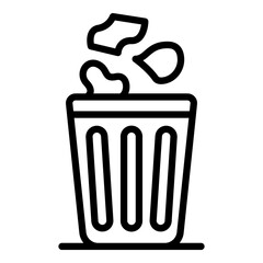 Recycle bin icon. Outline recycle bin vector icon for web design isolated on white background