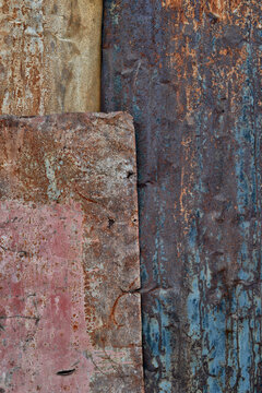 Textures of rust metal sheets