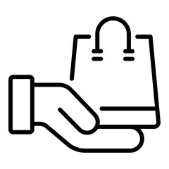 Care shop home delivery icon. Outline care shop home delivery vector icon for web design isolated on white background