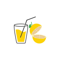 Fresh Lemon icon vector illustration design