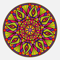 Colorful mandala on a white background