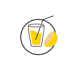 Fresh Lemon icon vector illustration design