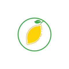 Fresh Lemon icon vector illustration design