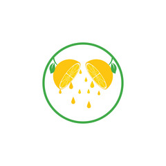Fototapeta premium Fresh Lemon icon vector illustration design
