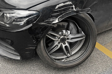 Wheel and Tire Damage From Car Accident