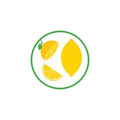 Fresh Lemon icon vector illustration design
