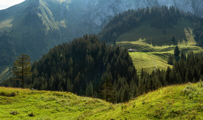 Gruyere mountain range, Switzerland 