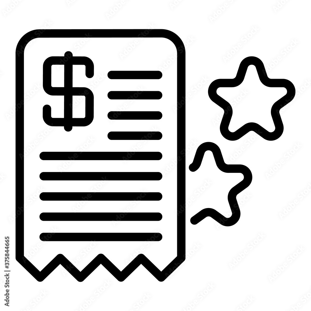 Poster bonus check payment icon. outline bonus check payment vector icon for web design isolated on white b