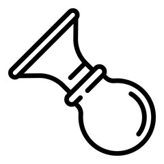 Breast manual pump icon. Outline breast manual pump vector icon for web design isolated on white background