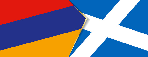 Armenia and Scotland flags, two vector flags.