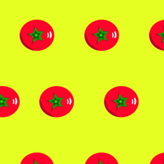 Vector seamless pattern with tomatoes