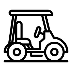 Competition golf cart icon. Outline competition golf cart vector icon for web design isolated on white background
