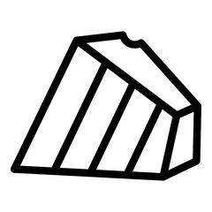 Cheese icon. Outline cheese vector icon for web design isolated on white background