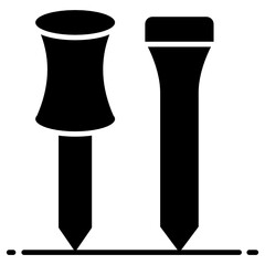 
A golf tee icon in editable design
