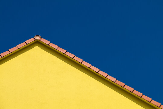 Yellow gabel and blue sky
