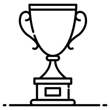 
An award for team on success representing cricket trophy

