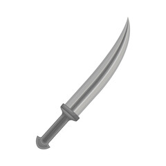 Steel Sharp Dagger as Georgia Country Attribute Vector Illustration