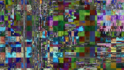 Imitation of a Datamoshing texture.