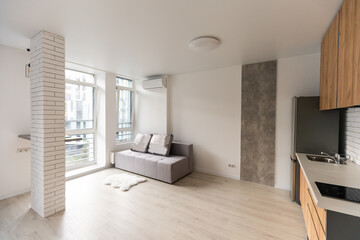 Fototapeta na wymiar Interior design: Modern Studio Apartment