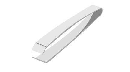 Vector isolated illustration of realistic metal tweezers
