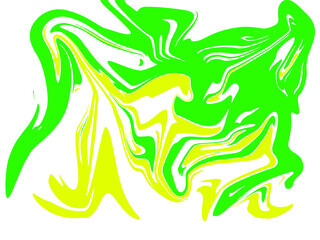 light green and yellow abstract watercolor pattern luxury fluid liquid color ink on white.