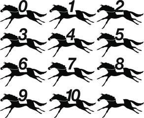 racehorse and numbers
