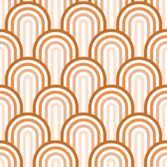 Fototapeten Abstract seamless pattern. Geometric background. Line art.  Boho wall decor. Texture for print, textile © Anastasia