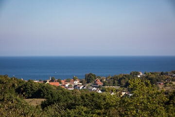 Fototapeta na wymiar Landscape of a town by the ocean