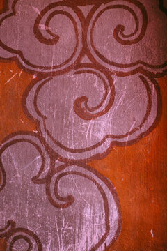 The decorative pattern in the Lama Temple