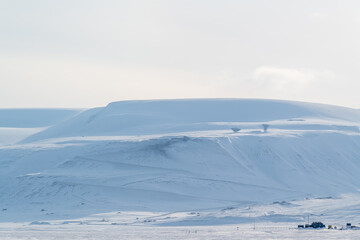 winter landscape of Spitsbergen, Svalbard, arctic