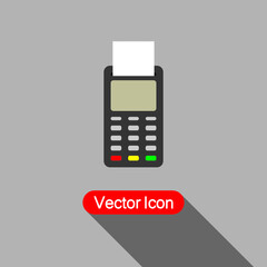 Payment By Credit Card Using Pos Terminal Icon