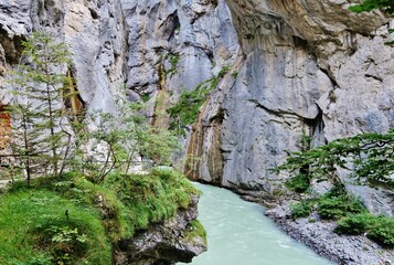 Fototapeta premium Aareschlucht, Meiringen, Zentralschweiz