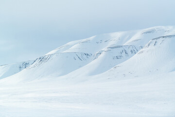 Fototapeta na wymiar Svalbard - winter haiku scene, spitsbergen archipelago