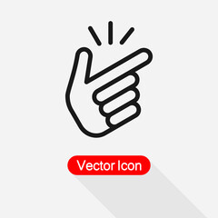 Snap Of The Fingers Icon Vector Illustration Eps10