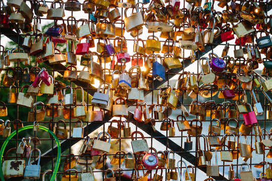 Love locks on the Pont des Arts