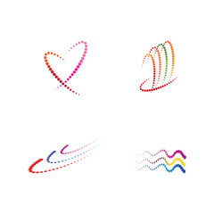 Set Halftone logo concept vector flat design