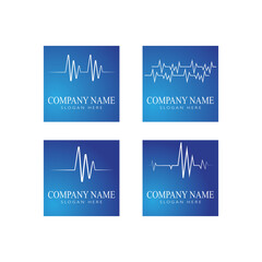 Set Pulse line ilustration vector template