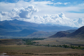 Mountain Altay, mountain landscapes, Chulyschman valley, Katun river, Chuya river, Katu-Yaryk