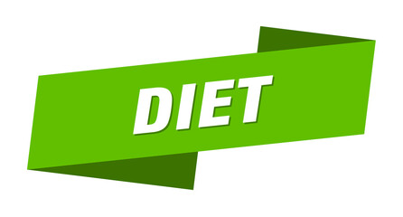 Fototapeta premium diet banner template. ribbon label sign. sticker