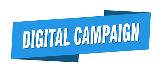 digital campaign banner template. ribbon label sign. sticker