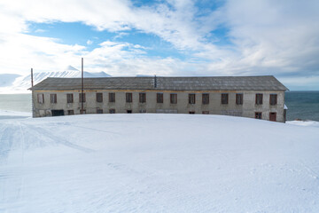 Colesbukta - 
russian town at the southern side of Isfjorden, in Nordenskiöld Land at Spitsbergen, Svalbard