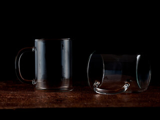 Group of crystal glasses