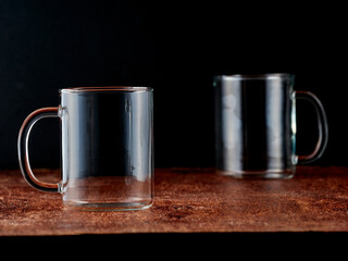 Group of crystal glasses