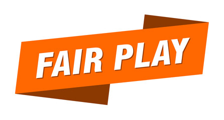 fair play banner template. ribbon label sign. sticker