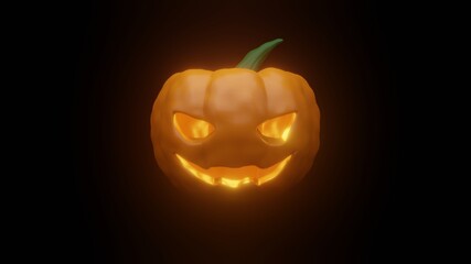 halloween pumpkin on black background