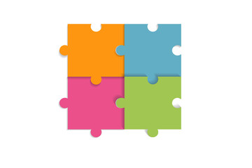 Jigsaw Like working as a team work concept,insert text to space,vector art and illustration.