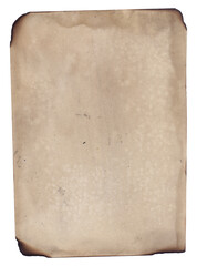 Old vintage texture retro paper with burned edges, stains and scratches background