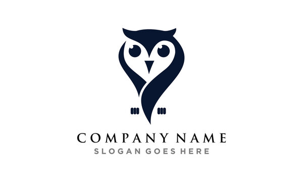 cute owl vector logo