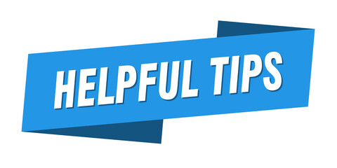 helpful tips banner template. ribbon label sign. sticker